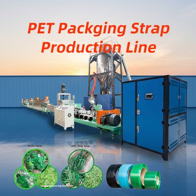 Good price Single Screw Extruder PET Strap Production Line with 38CrMoALA Screw Material, 100-800 KG/H Capacity, and Customizable Embossing Patterns online
