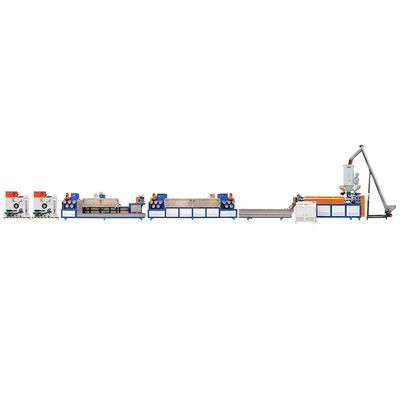 Buon prezzo Macchina per la fabbricazione di nastri di imballaggio in PP da 9 mm, Macchina per l' estrusione di nastri in PP a doppia vite In linea