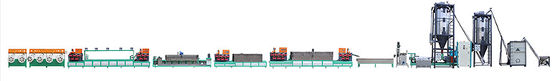 Bom preço Linha de extrusão de banda de enxaguante de PET de plástico de 3 linhas On-line