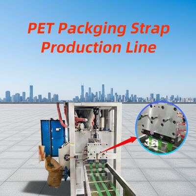 PET Strap Making Machine Featuring Complete Production Line from Pre drying to Winding with Traction Stretching and Embossing Steps
