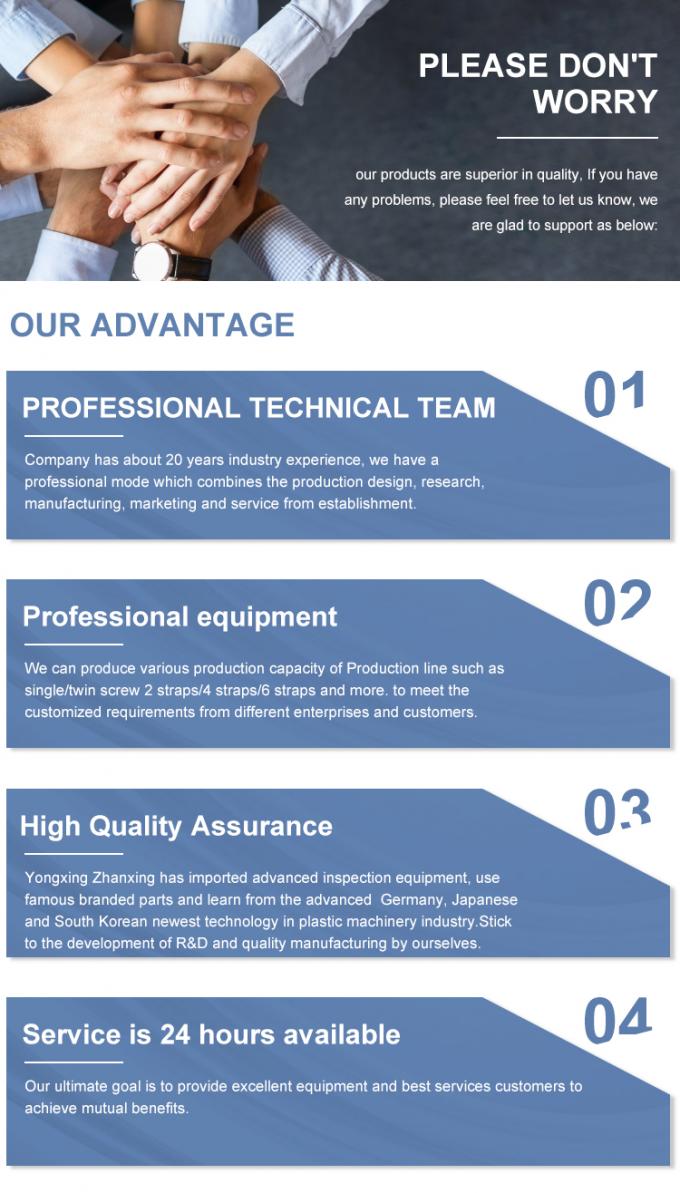 20000kg Polypropylene Strapping Belt Extrusion PP Strap Band Making Machine Production Line 18